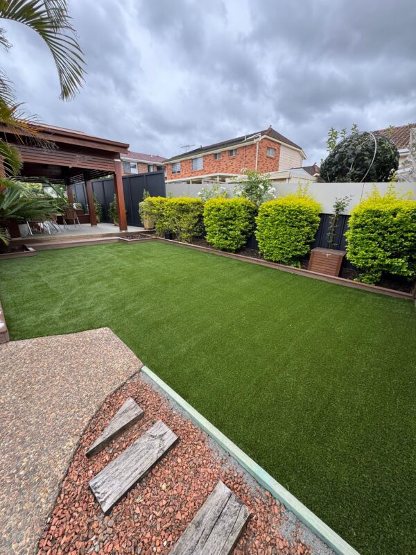 Bossley Park Back Yard Artificial Grass Synthetic Turf Installation