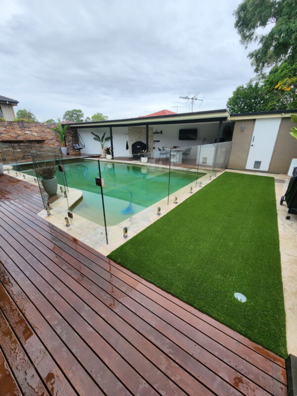 Greystanes 35mm backyard near Pool Artificial Grass